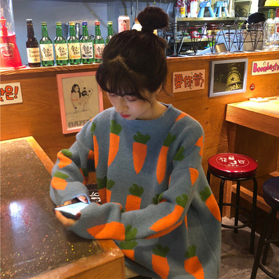 Καθημερινό γυναικείο πουλόβερ με πολύχρωμο κέντημα 