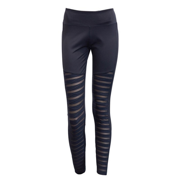 Női sport leggings magas derékkal, fekete színben