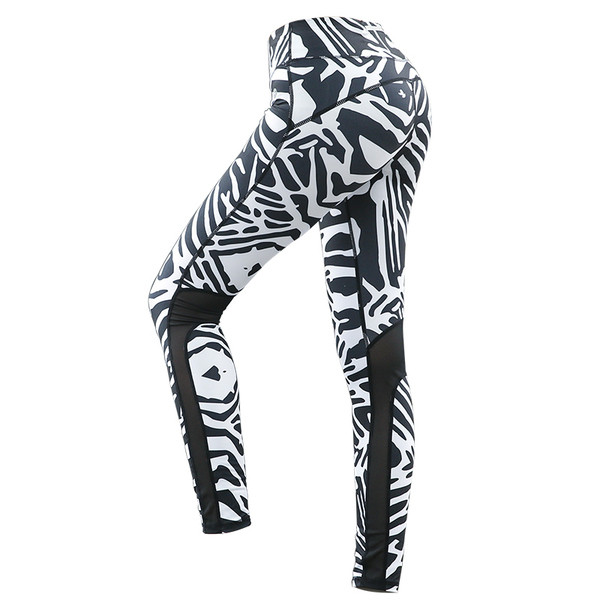 Női elasztikus leggings átlátszó elemekkel