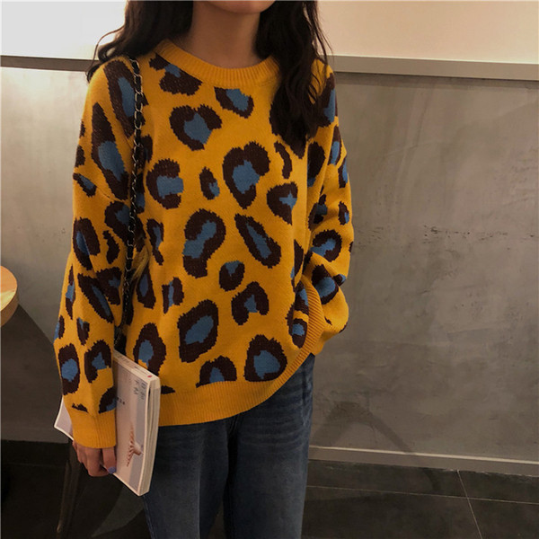 Női téli pulóver O-nyakkal