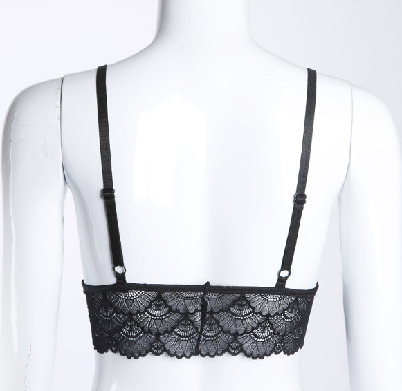 Női csipke melltartó fekete színben