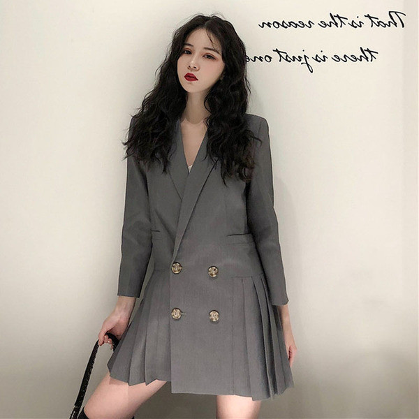 Stílusos női kabát szabású modell szürke és fekete színben