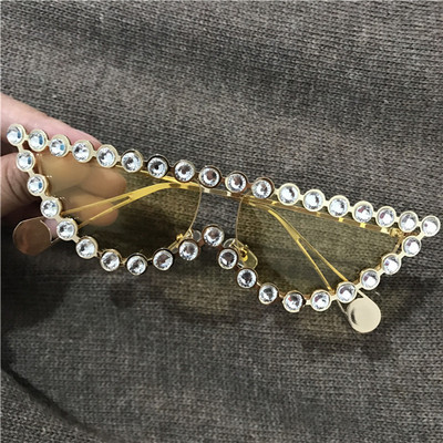 Modern női szemüveg kövekkel és fényes szemüveg hat színben