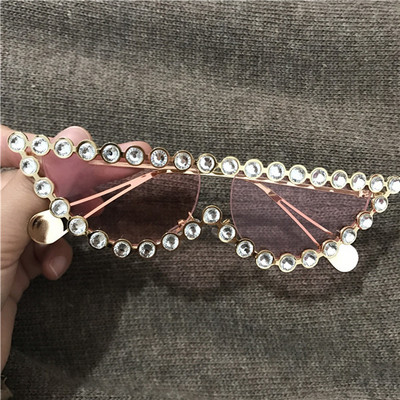 Modern női szemüveg kövekkel és fényes szemüveg hat színben