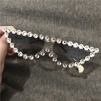 Modern női szemüveg kövekkel és fényes szemüveg hat színben