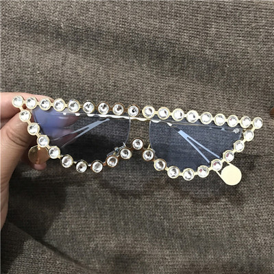 Modern női szemüveg kövekkel és fényes szemüveg hat színben