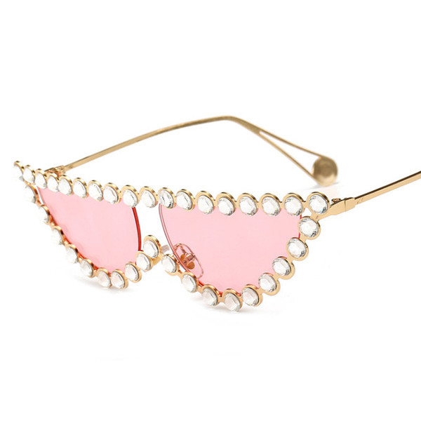 Modern női szemüveg kövekkel és fényes szemüveg hat színben