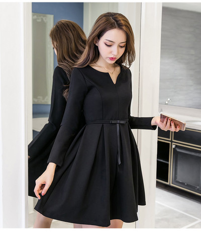 Γυναικείο φόρεμα  με  μακρύ μανίκι σε δύο χρώματα