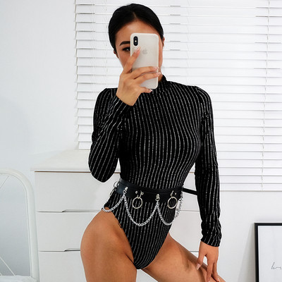 Γυναικείο κορμάκι σε μαύρο χρώμα