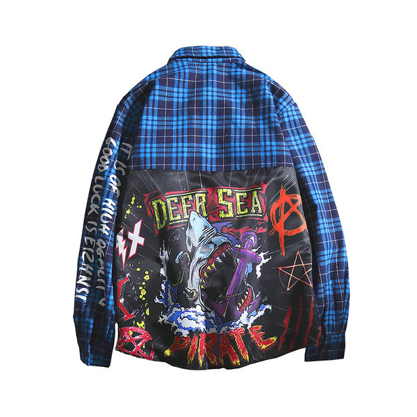 Férfi kockás ing rátéttel, két színben