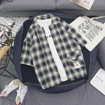 Férfi kockás ing rövid ujjal, két színben