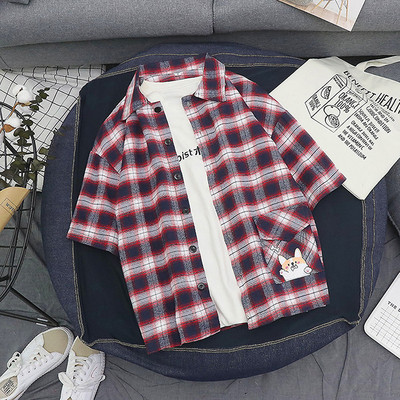 Férfi kockás ing rövid ujjal, két színben