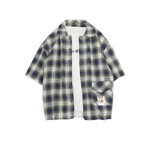 Férfi kockás ing rövid ujjal, két színben