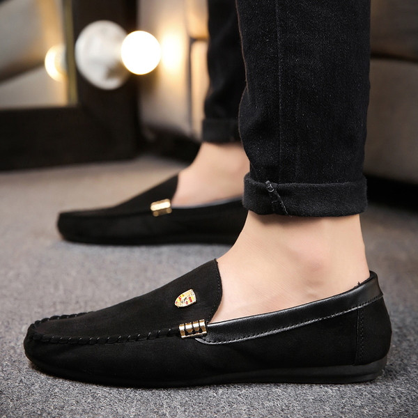 Stílusos férfi eko velúr mokaszin három színben