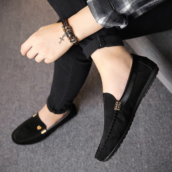 Stílusos férfi eko velúr mokaszin három színben