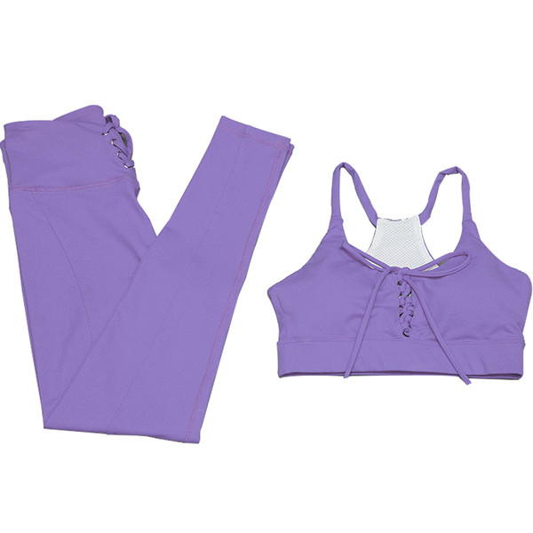 Αθλητικό  γυναικείο σύλλογο κολάν και μπουστάκι  σε μοβ χρώμα