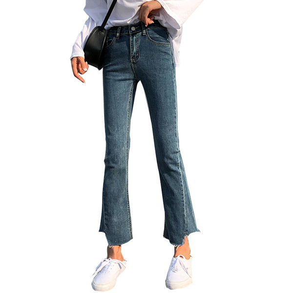 Modern női testhezálló farmernadrág