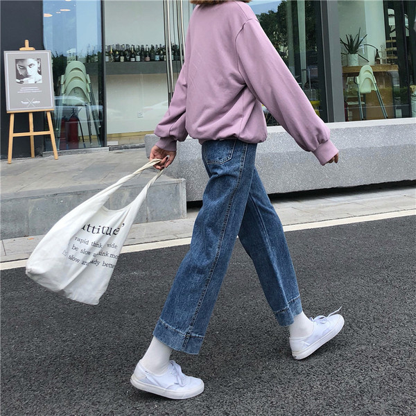 Blugi casual dama - model larg in doua culori