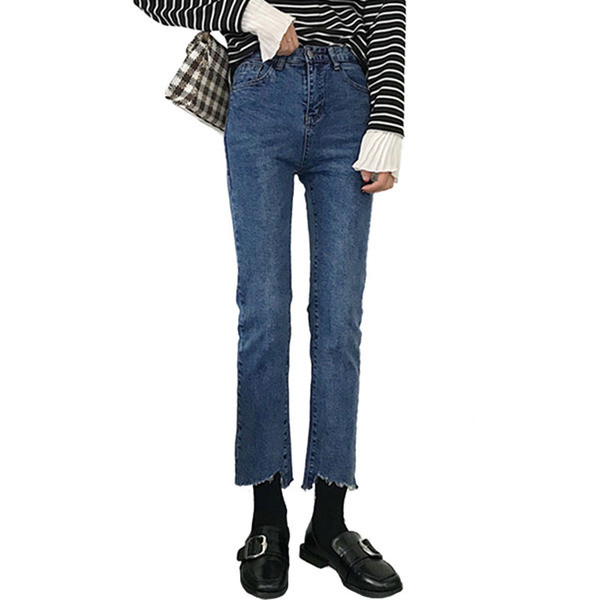 Γυναικεία casual τζιν σε σκούρο μπλε χρώμα
