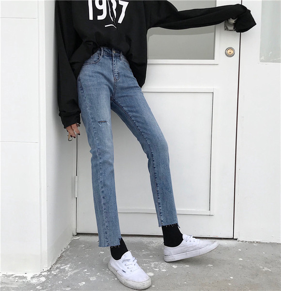 Alkalmi női farmer kék színben