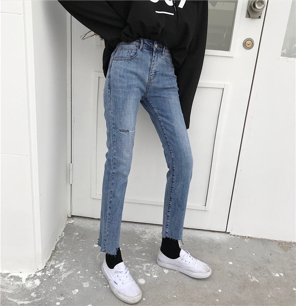 Alkalmi női farmer kék színben