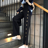 Női nadrág - széles modell oldalsó gombokkal, két színben