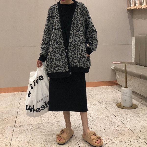 Stílusos női mellény leopárdmintás - széles modell