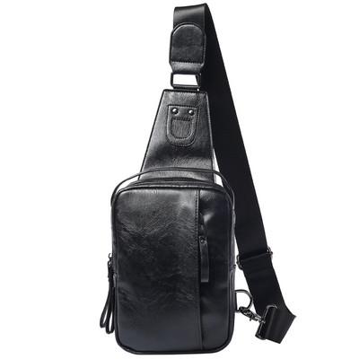 Praktikus férfi táska eko bőrből fekete és barna színben