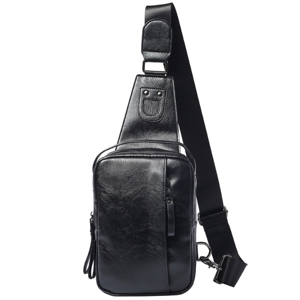 Praktikus férfi táska eko bőrből fekete és barna színben