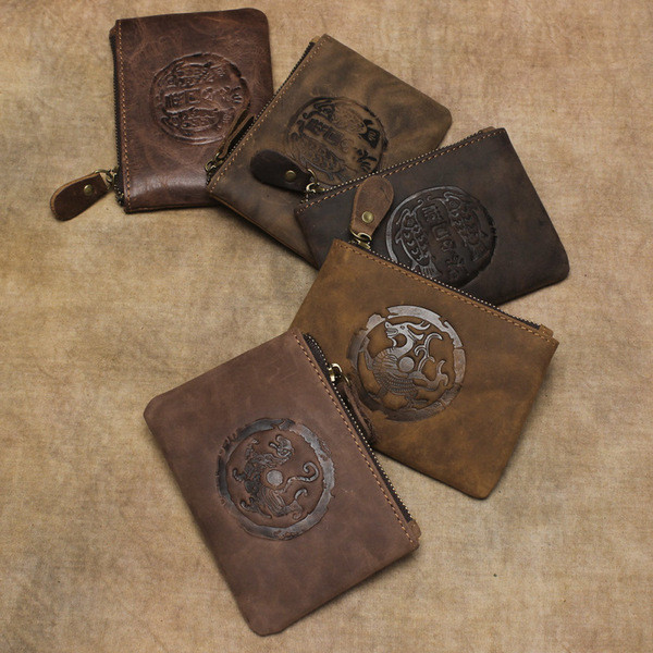 Férfi mini pénztárca cipzárral - többféle modell