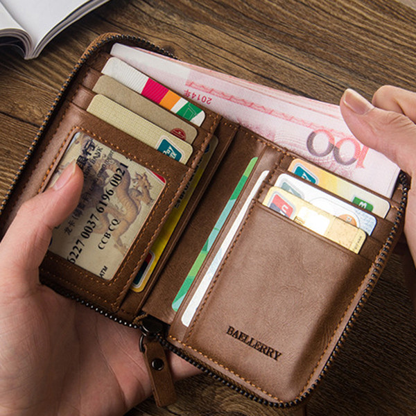 Млък мъжки портфейл в черен и кафяв цвят