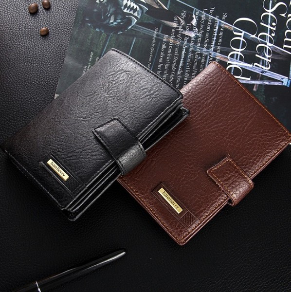 Stílusos férfi pénztárca két színben, öko bőrből