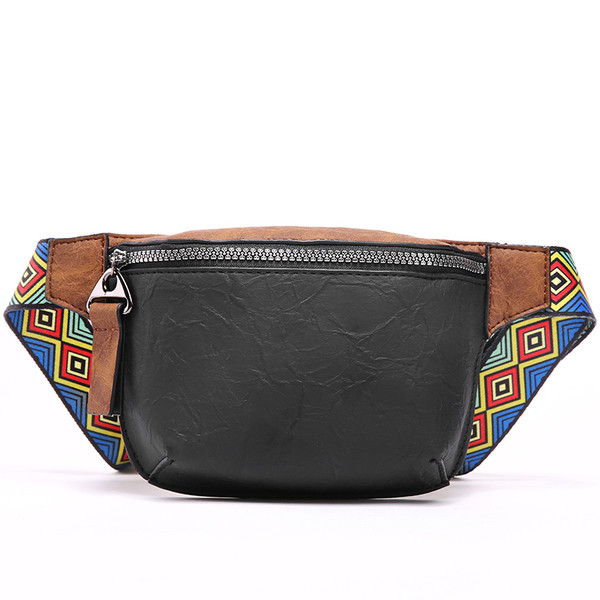 Öko bőrből készült férfi alkalmi táska, mintás pánttal