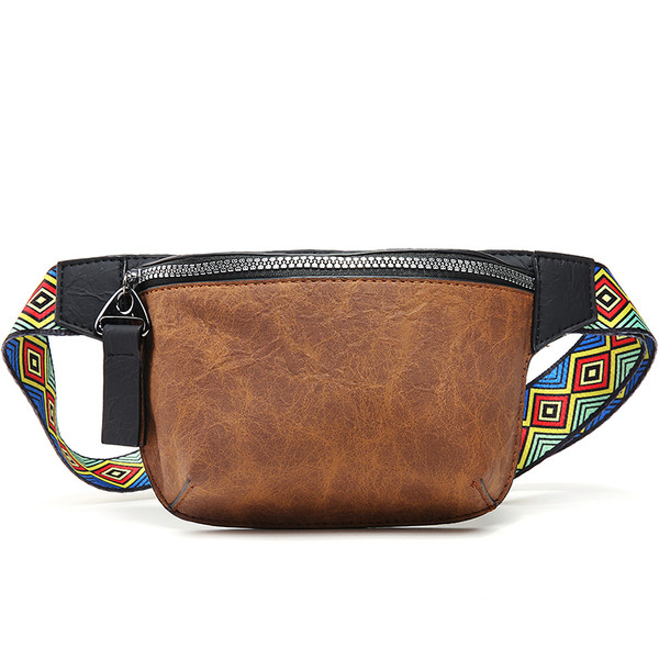 Öko bőrből készült férfi alkalmi táska, mintás pánttal