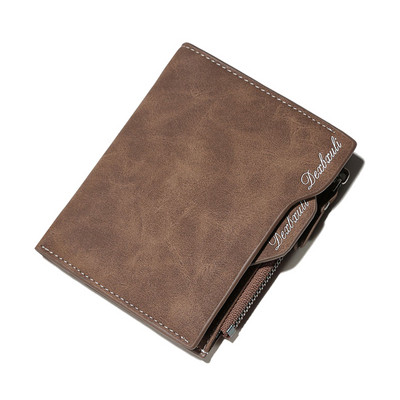 Ανδρικό πορτοφόλι σε τρία χρώματα με φερμουάρ