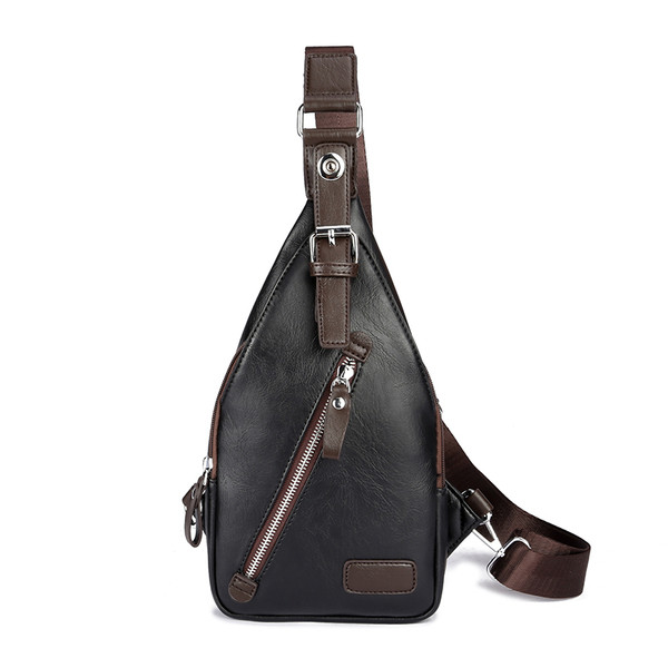 Μοντέρνα ανδρική τσάντα δερματίνη σε δύο χρώματα