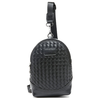 Ανδρική τσάντα από οικολογικό δέρμα σε μαύρο χρώμα