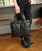 Επαγγελματική τσάντα για άνδρες από οικολογικό δέρμα με μικρή και μακρά λαβή