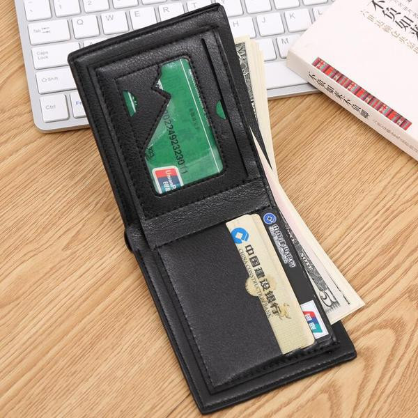 Modern férfi pénztárca fekete és barna színben