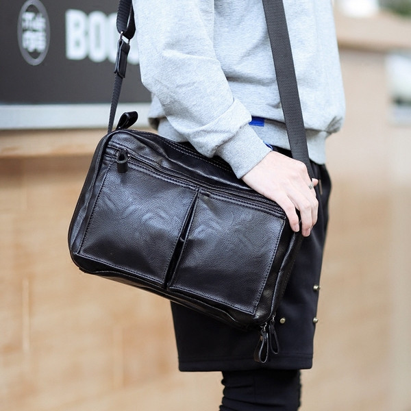 Eko bőrből készült sport- és alkalmi férfi táska