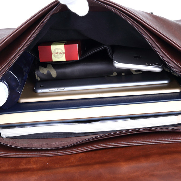 Ανδρική ρετρό τσάντα σε τρία χρώματα από οικολογικό δέρμα