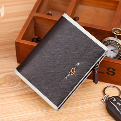 Μοντέρνο ανδρικό πορτοφόλι  σε διάφορα χρώματα με φερμουάρ