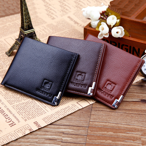 Férfi pénztárca három színben fém elemmel