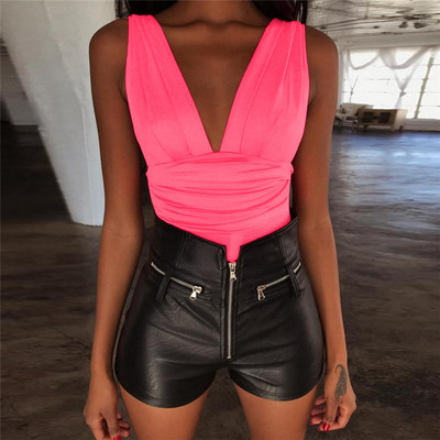 Stylish women`s body with V-neck in three colors