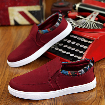 Ανδρικά μοκασίνια σε μαύρο κόκκινο και μπλε χρώμα