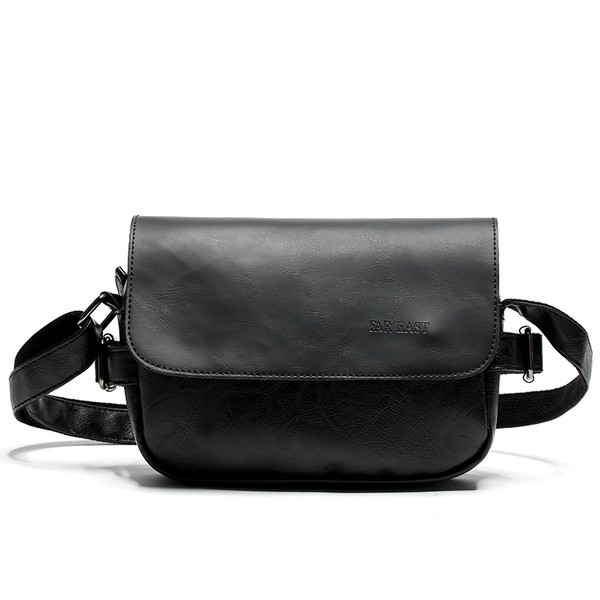 Egyszerű férfi táska fekete színben, öko bőrből