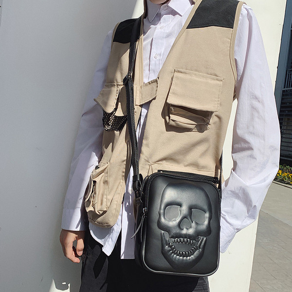 Öko bőrből készült férfi alkalmi táska két színben