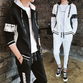 Ανδρική αθλητική φόρμα σε λευκό και μαύρο - δύο μοντέλα