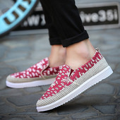 Mocasini pentru bărbați cu inscripție în mai multe culori