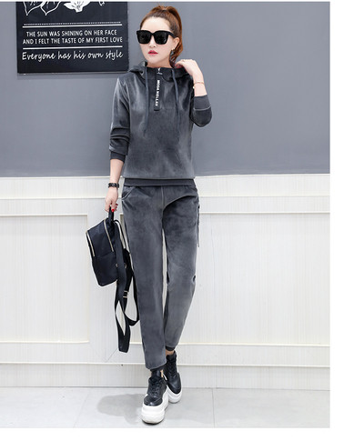 Αθλητικό-casual γυναικείο σετ  σε τρία χρώματα